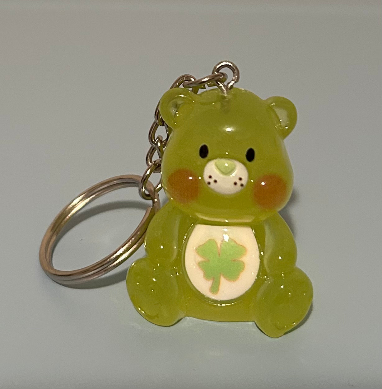 Hadmade Glow in the Dark 3D Bear keychain