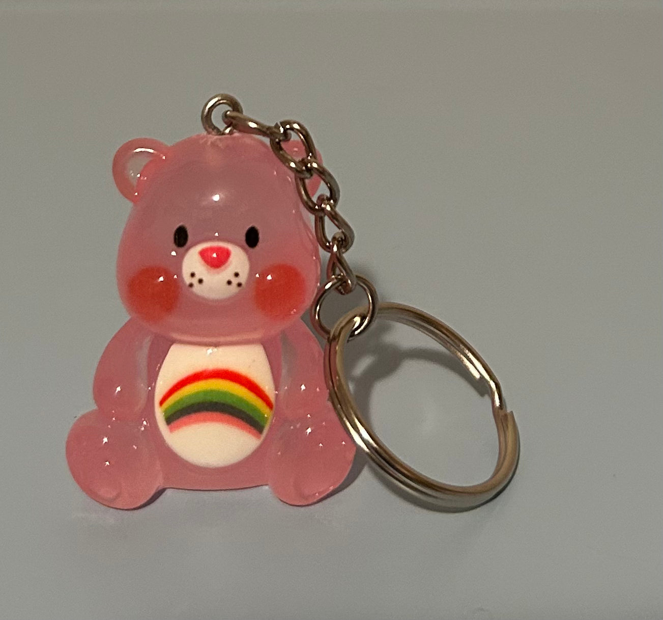Hadmade Glow in the Dark 3D Bear keychain