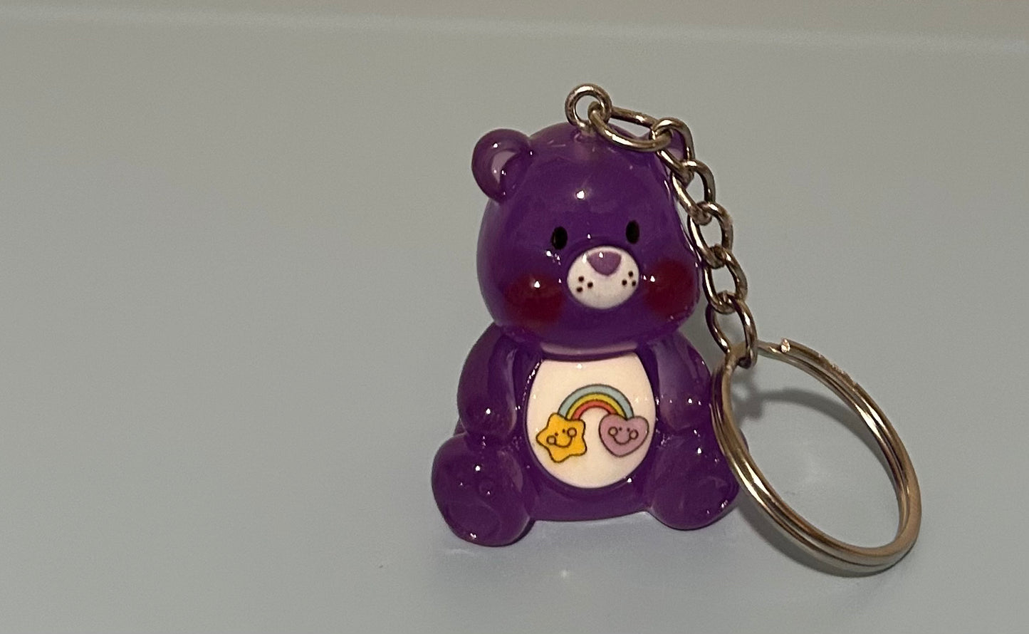 Hadmade Glow in the Dark 3D Bear keychain