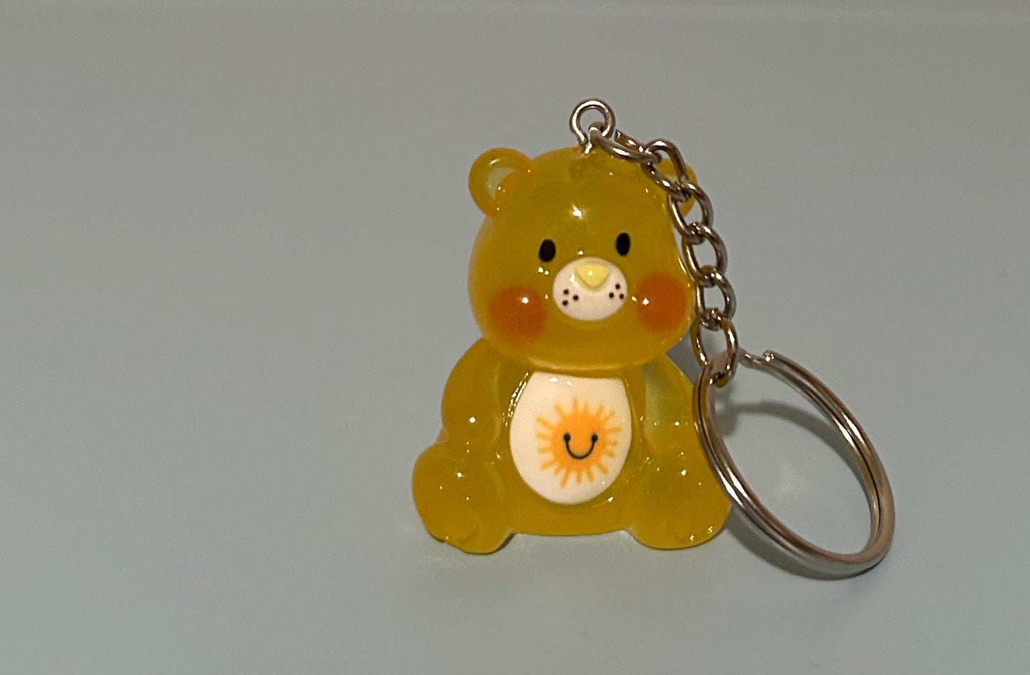 Hadmade Glow in the Dark 3D Bear keychain